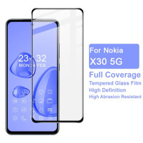 Скрийн протектор от закалено стъкло 3D FULL SCREEN  Full Glue напълно залепващ за Nokia X30 5G черен кант
